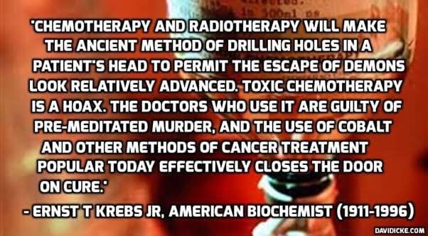 Chemotherapy is battery acid