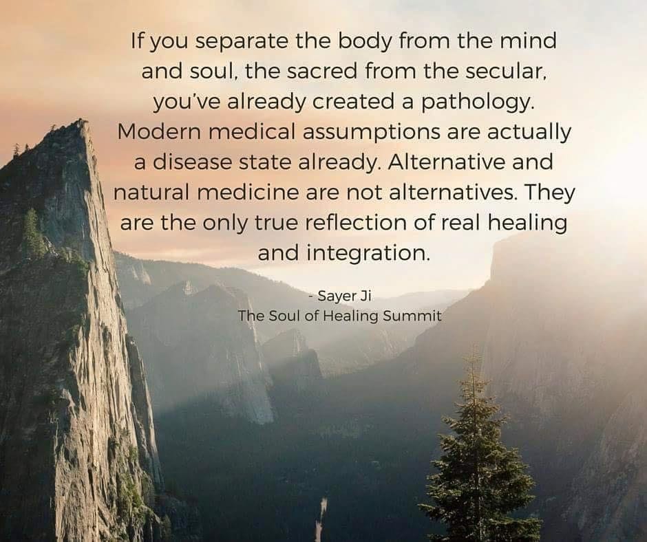 True heath is attained through experimentation through nature, not what's written in books
