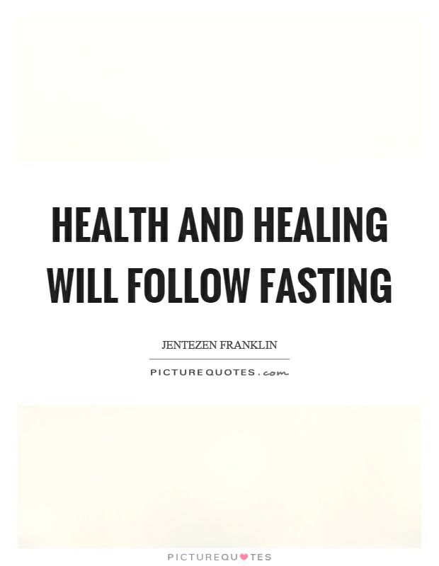 Fasting should only be done intuitively not impulsively