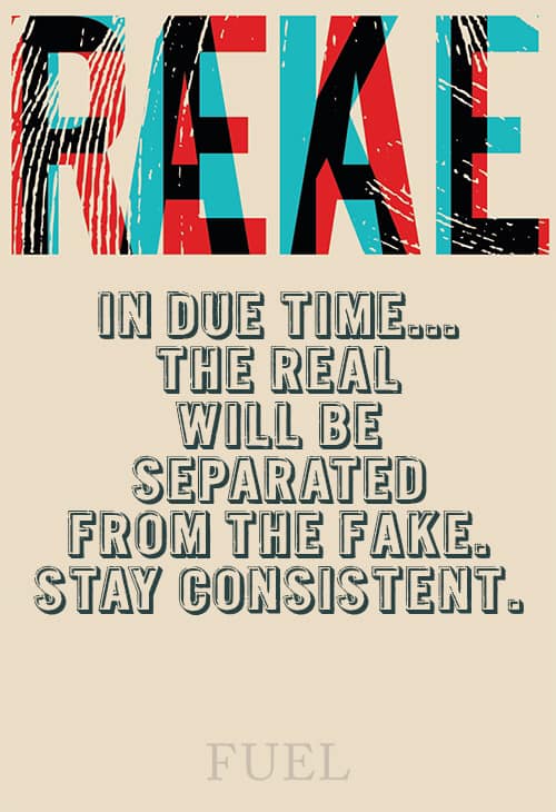 The real will be separated from the fake stay consistent!
