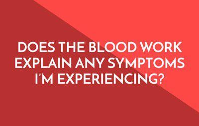 Blood work regarding health problems